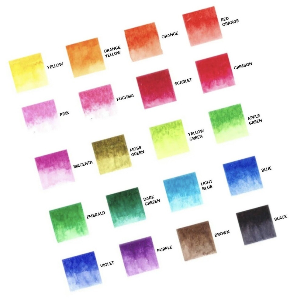 GenCrafts FBAOPWCPB01 Watercolor Brush Pen Set - 20 Piece - Picture 4 of 6